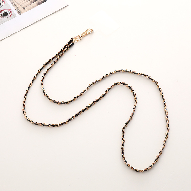 Simple Style Solid Color Metal Plating Chain Mobile Phone Chain display picture 11