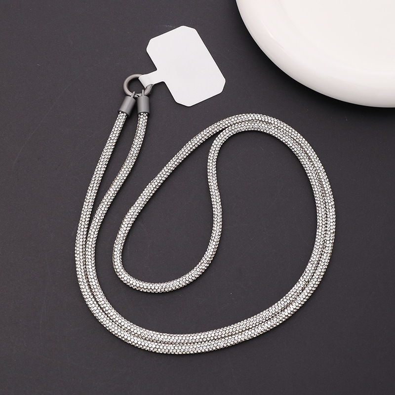 Simple Style Colorful Solid Color Nylon Metal Plating Mobile Phone Chain display picture 4