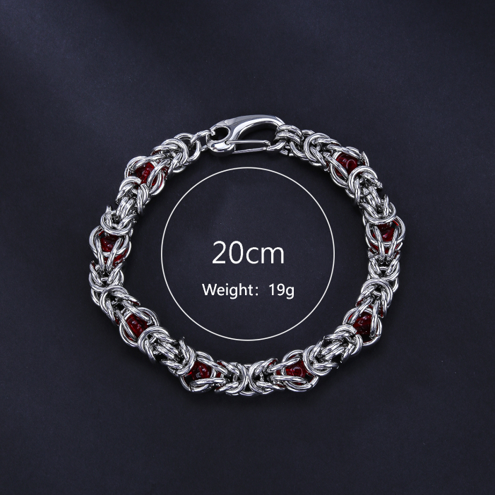 Hip-Hop Vintage Style Simple Style Circle 304 Stainless Steel Agate Wholesale Bracelets Necklace display picture 4
