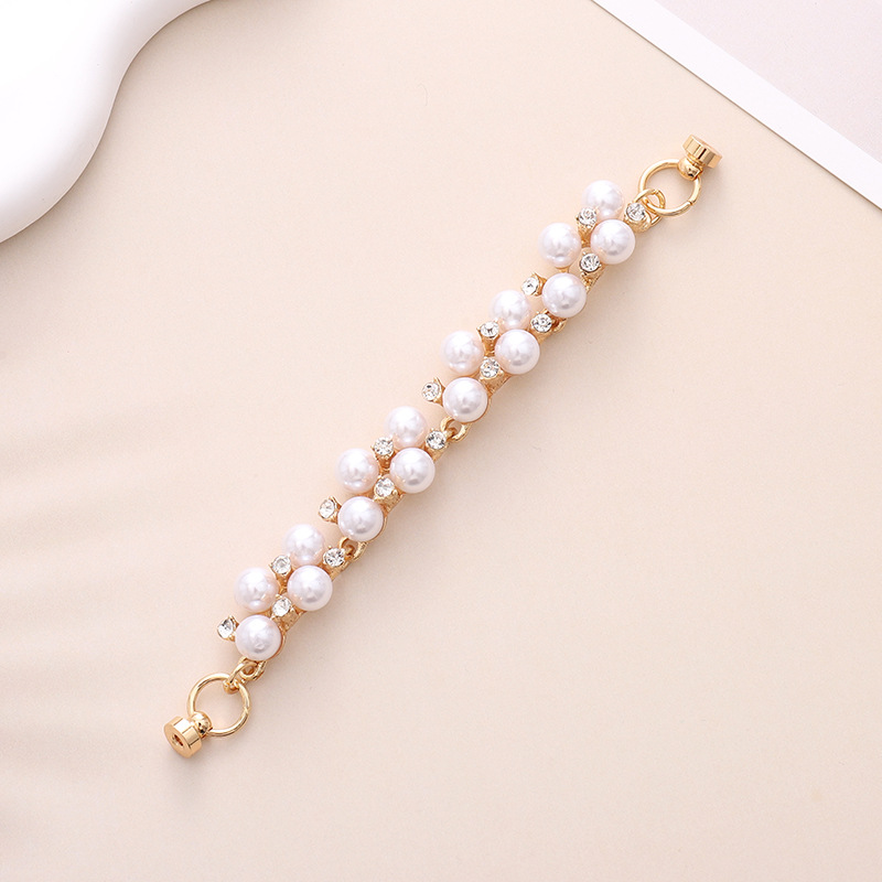 Simple Style Heart Shape Bow Knot Imitation Pearl Beaded Plating Inlay Rhinestones Mobile Phone Chain display picture 7
