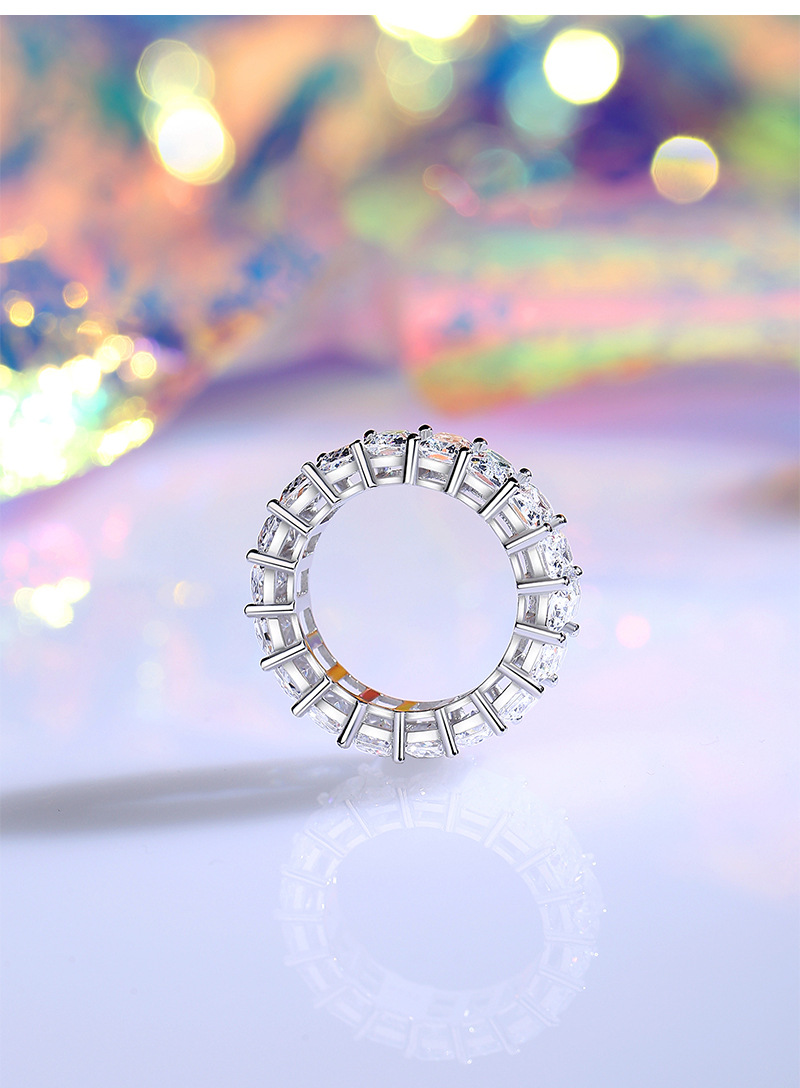 Sterling Silber Einfacher Stil Klassischer Stil Geometrisch Inlay Zirkon Ringe display picture 1