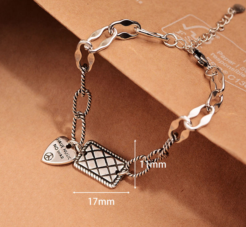 Copper Simple Style Heart Shape Solid Color Bracelets display picture 4