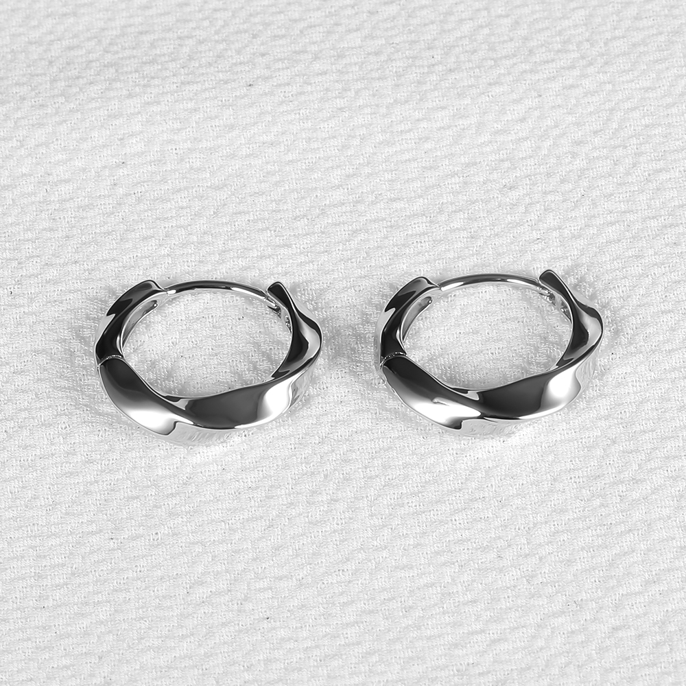 1 Pair Simple Style Classic Style Solid Color Polishing Plating Copper White Gold Plated Earrings display picture 26