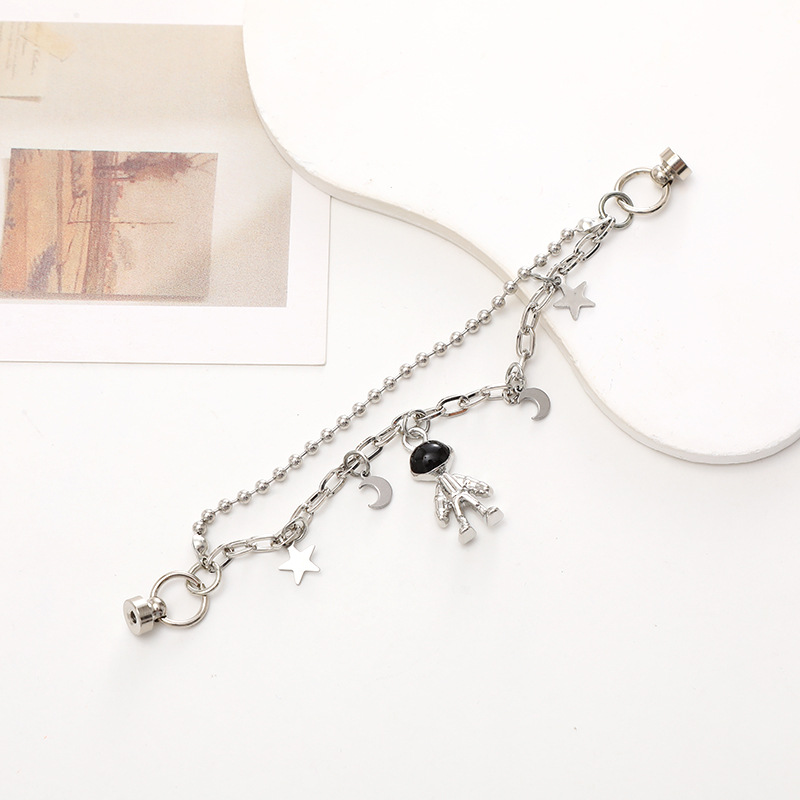 Simple Style Heart Shape Flower Necklace Metal Enamel Plating Chain Mobile Phone Chain display picture 6