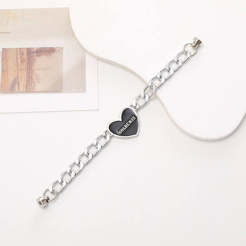 Simple Style Heart Shape Flower Necklace Metal Enamel Plating Chain Mobile Phone Chain display picture 12