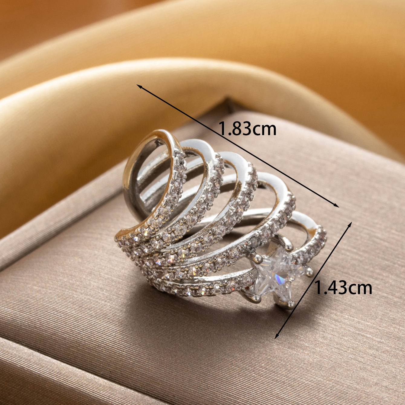 1 Piece IG Style Cross Star Whale Inlay Copper Zircon Ear Studs display picture 2
