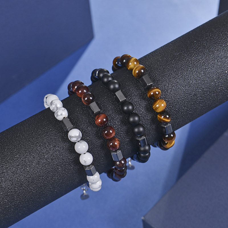 Stainless Steel Natural Stone Elegant Vacation Gem Beaded Bracelets display picture 2