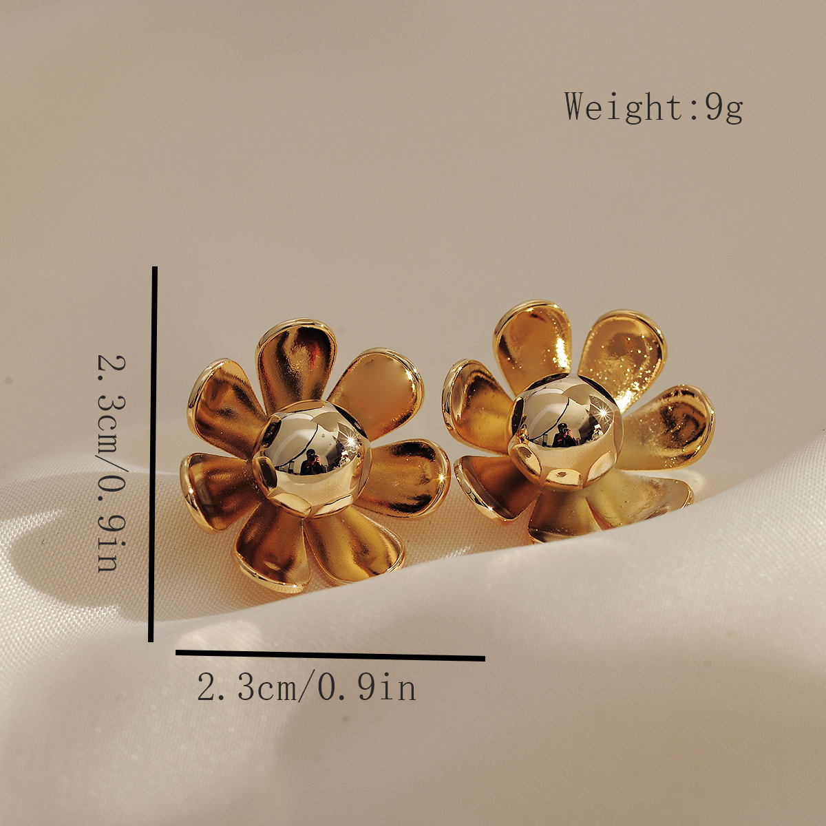 1 Pair Simple Style Classic Style Flower Plating Inlay Copper Pearl Gold Plated Ear Studs display picture 2