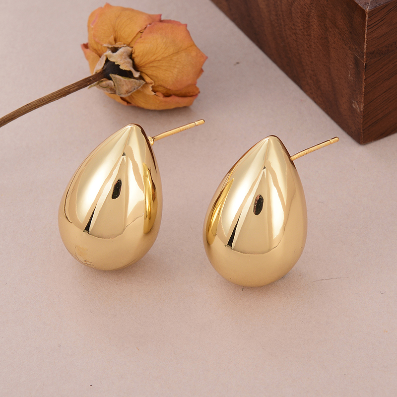 1 Pair Simple Style Classic Style Irregular Water Droplets Inlay Alloy Copper Pearl Ear Studs display picture 29