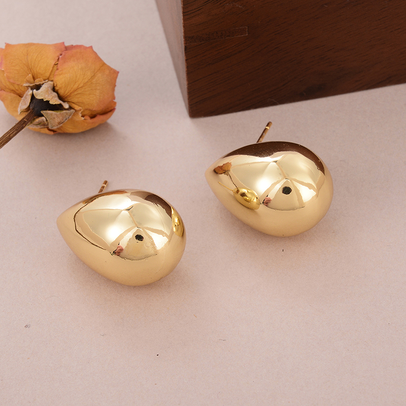 1 Pair Simple Style Classic Style Irregular Water Droplets Inlay Alloy Copper Pearl Ear Studs display picture 26