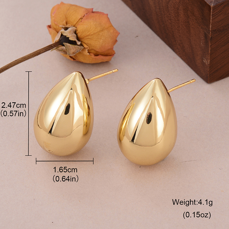 1 Pair Simple Style Classic Style Irregular Water Droplets Inlay Alloy Copper Pearl Ear Studs display picture 30