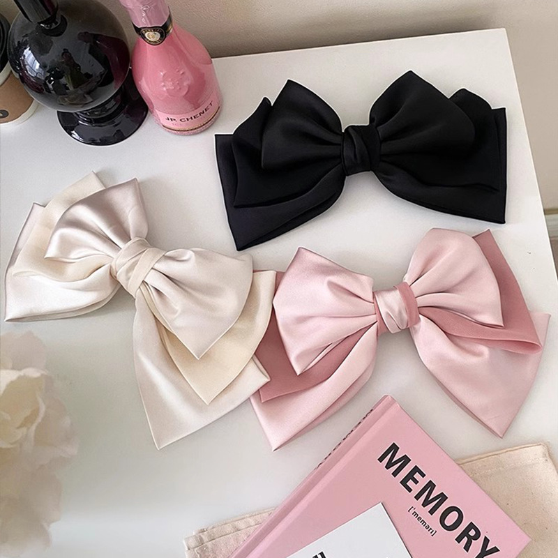 Women's Romantic Simple Style Bow Knot Cloth Gauze Hair Clip display picture 1