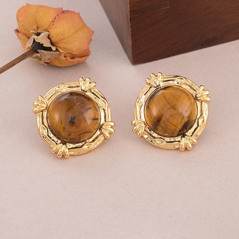 1 Pair Simple Style Classic Style Irregular Water Droplets Inlay Alloy Copper Pearl Ear Studs display picture 9