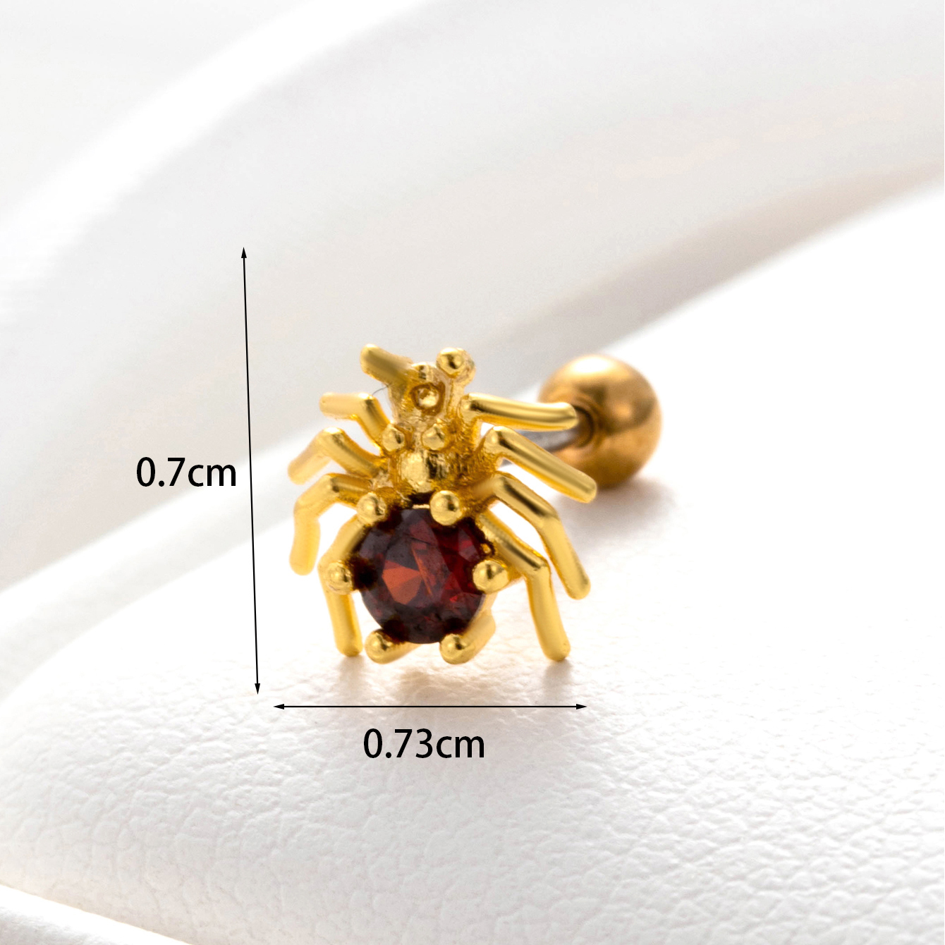 1 Piece French Style Rainbow Flower Spider Inlay Copper Zircon Hoop Earrings display picture 3