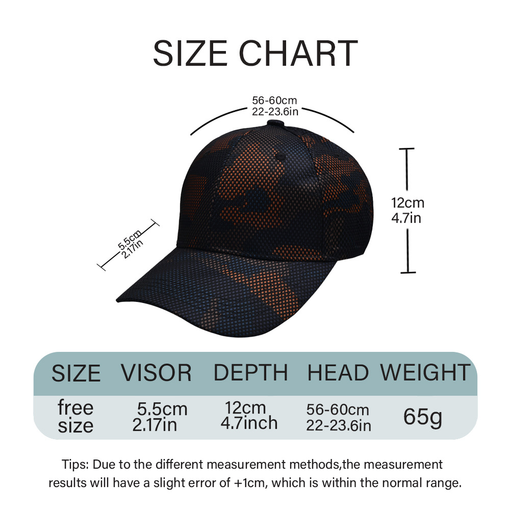 Unisex Simple Style Camouflage Curved Eaves Baseball Cap display picture 3