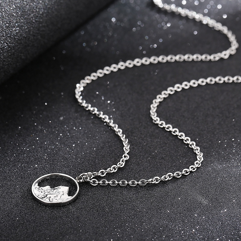 Simple Style Solid Color Stainless Steel Men's Pendant Necklace display picture 6