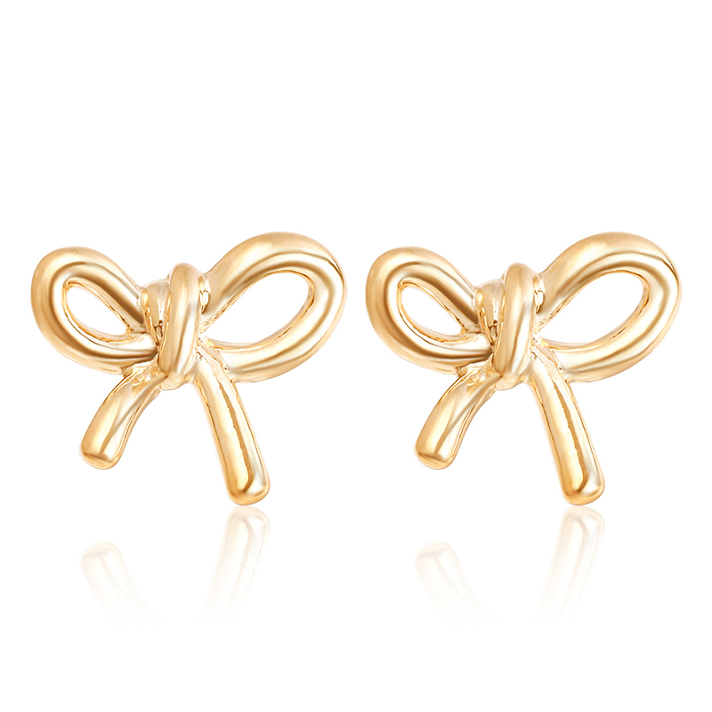 1 Pair Elegant Bow Knot Alloy Ear Studs display picture 2