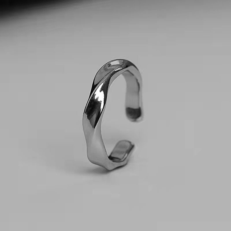 Wholesale Jewelry Simple Style Geometric Solid Color Alloy Open Rings display picture 1