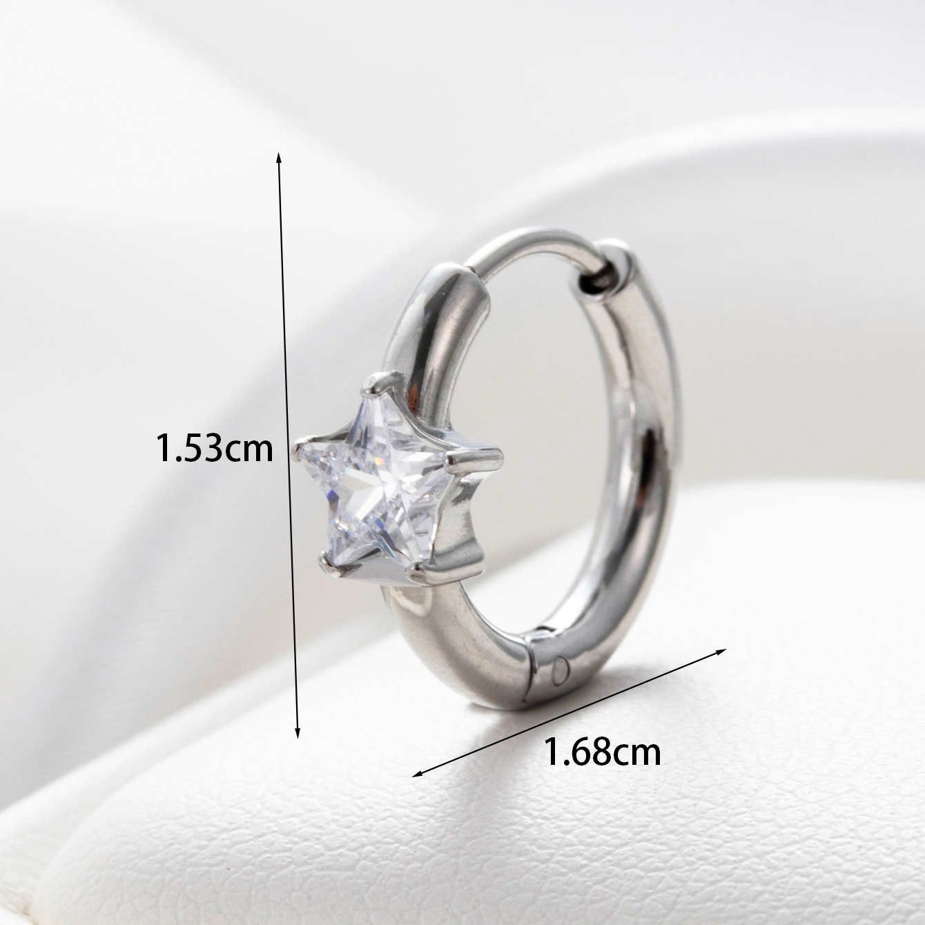 1 Piece Simple Style Star Pearl Flower Inlay Copper Zircon Ear Studs display picture 1