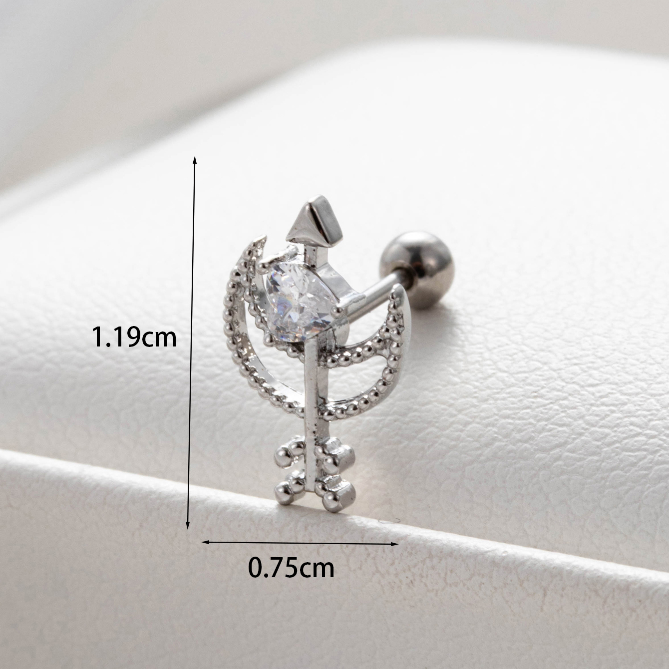 1 Piece Simple Style Star Pearl Flower Inlay Copper Zircon Ear Studs display picture 3