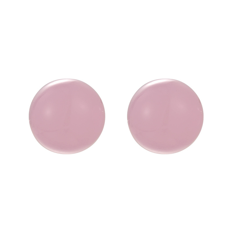 1 Pair Sweet Solid Color Resin Ear Studs display picture 17
