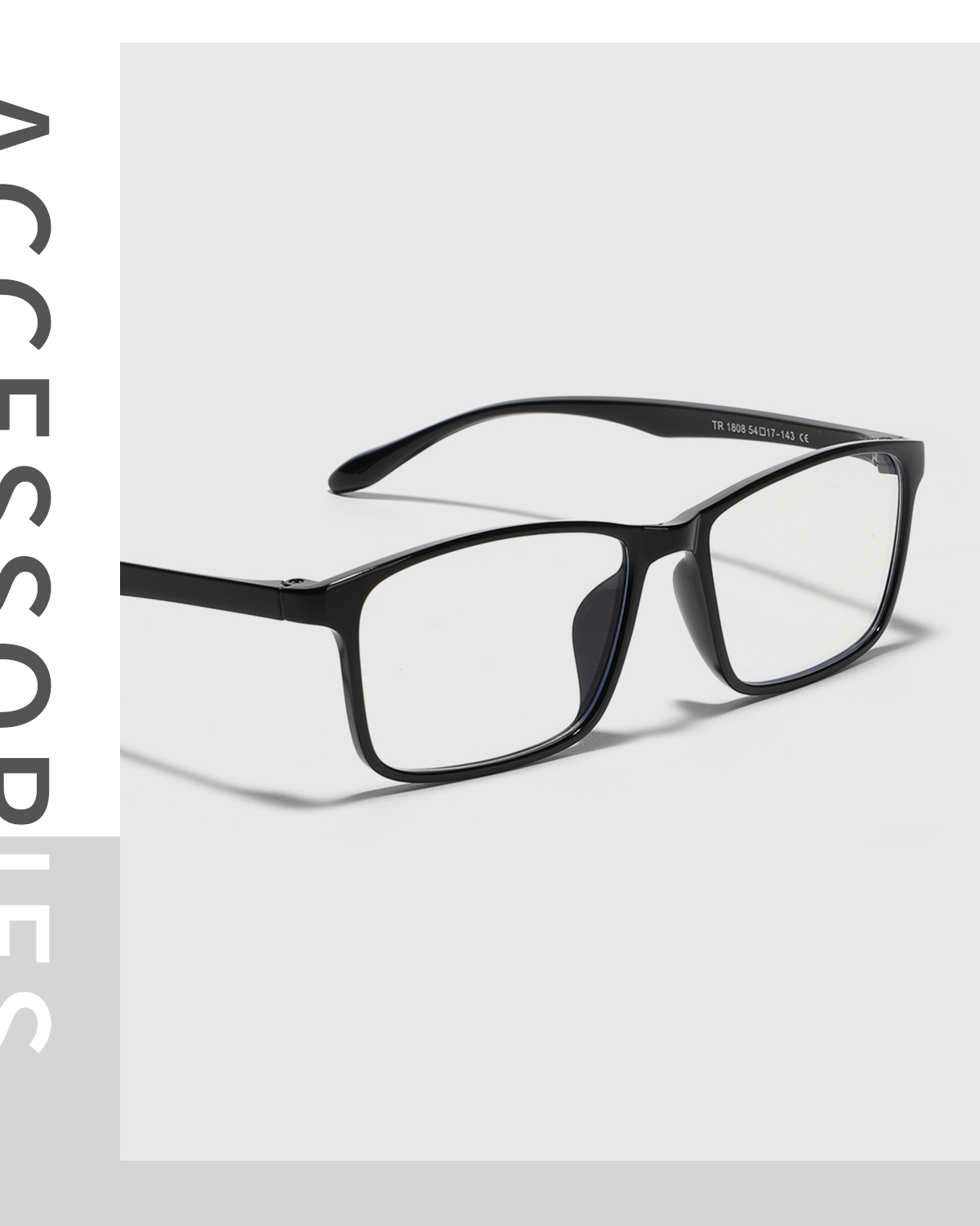 أسلوب بسيط اللون الصامد تيار متردد مربع اطار كامل النظارات البصرية display picture 6