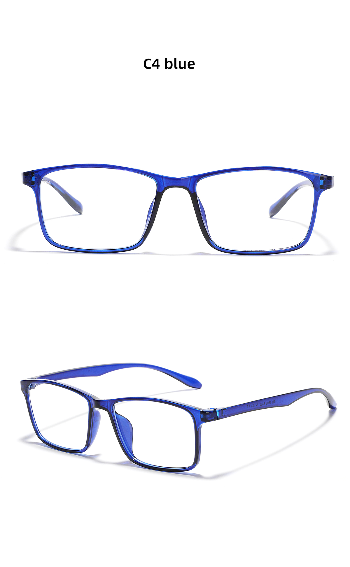 أسلوب بسيط اللون الصامد تيار متردد مربع اطار كامل النظارات البصرية display picture 7