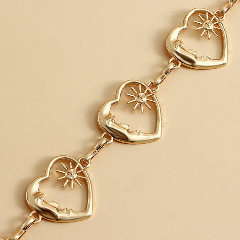 Simple Style Heart Shape Alloy Hollow Out Women's Waist Chain display picture 4