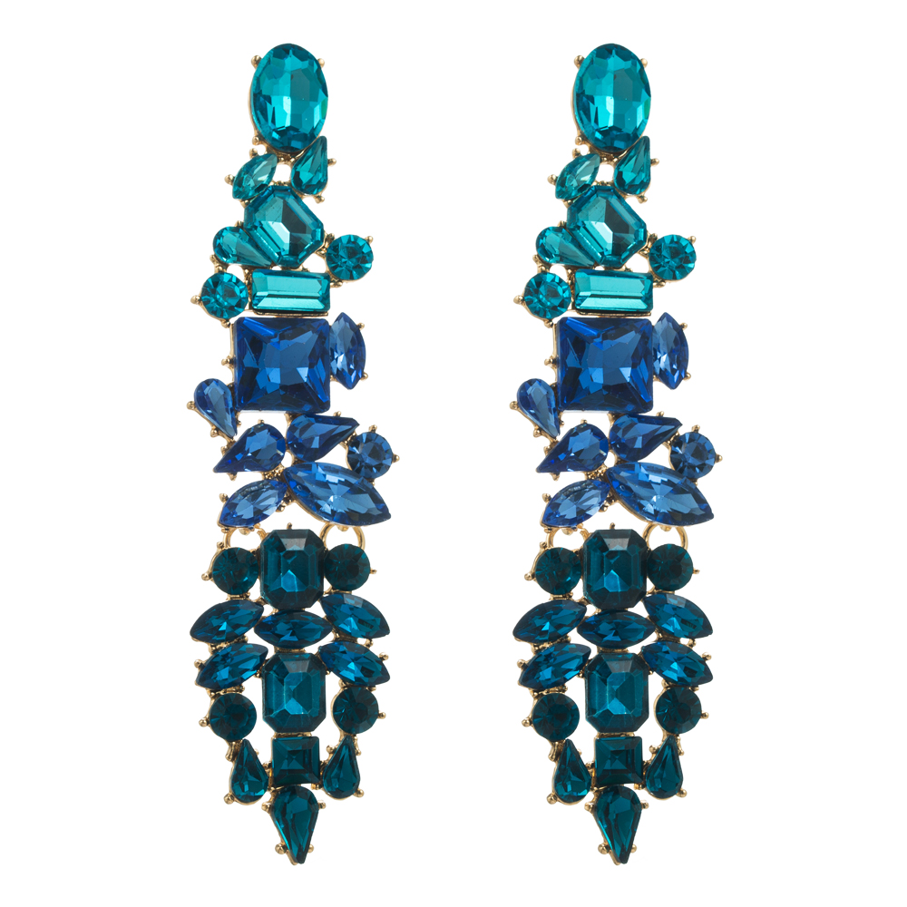 1 Pair Elegant Luxurious Irregular Inlay Zinc Alloy Artificial Diamond Drop Earrings display picture 6