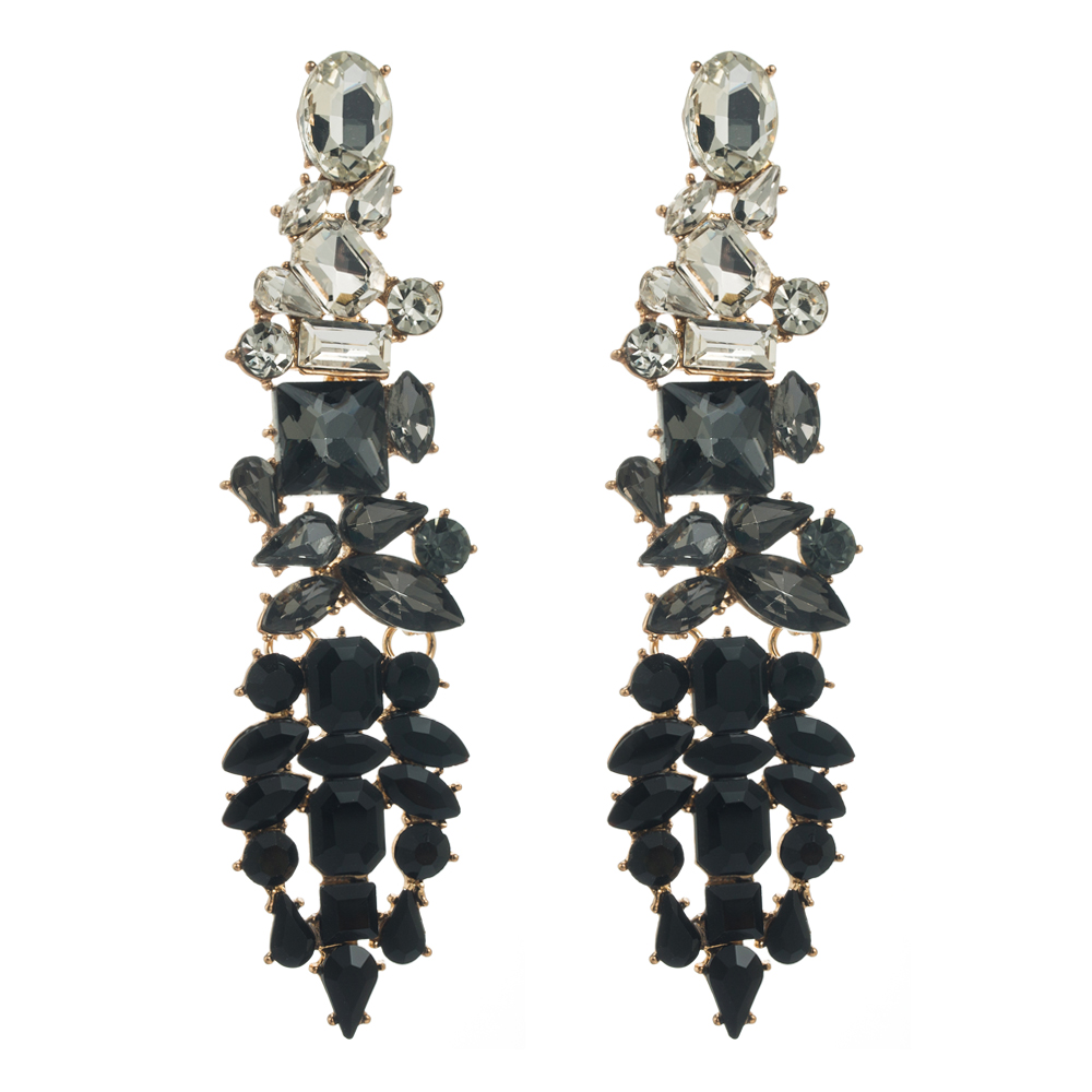 1 Pair Elegant Luxurious Irregular Inlay Zinc Alloy Artificial Diamond Drop Earrings display picture 8