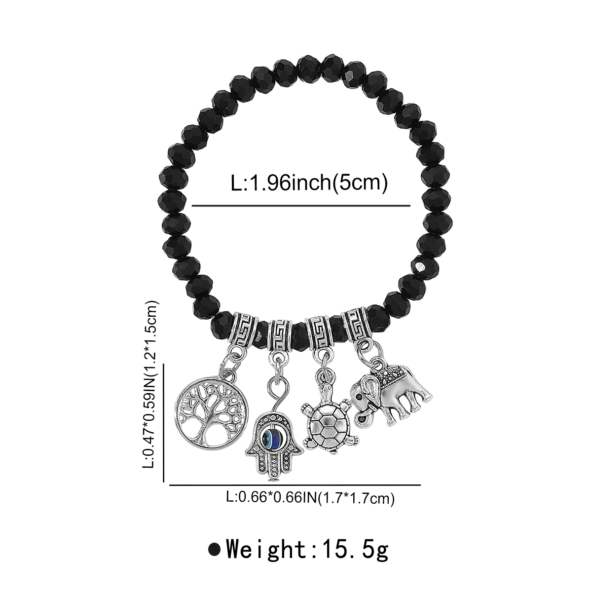 Casual Palm Life Tree Artificial Crystal Alloy Beaded Women's Bracelets display picture 1