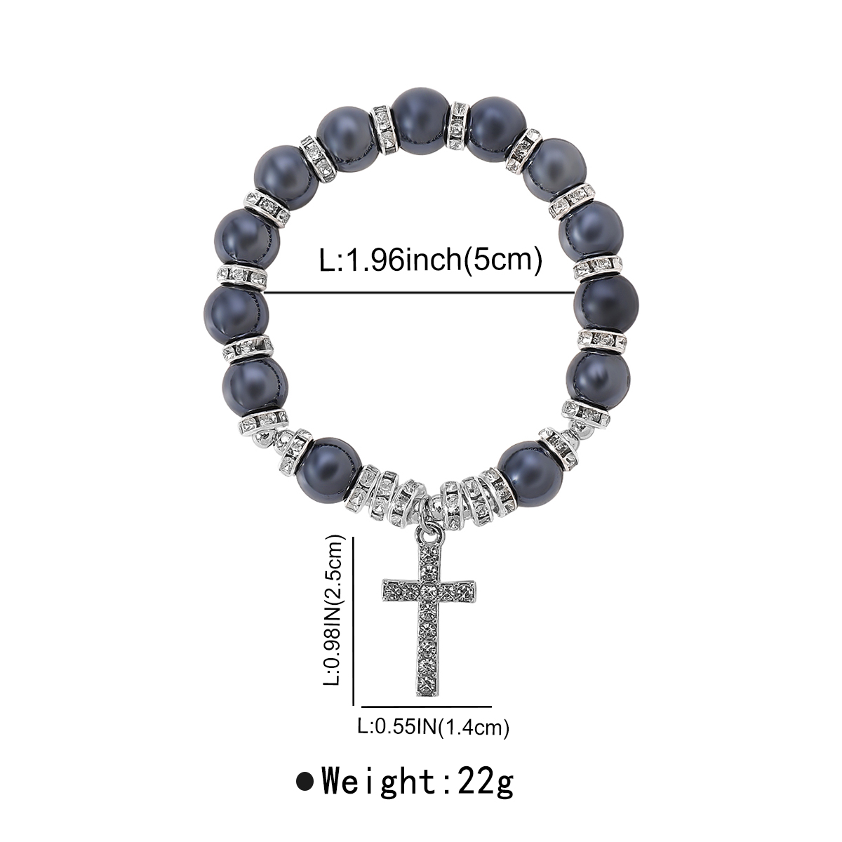 Simple Style Classic Style Cross Alloy Glass Inlay Zircon Women's Bracelets display picture 1