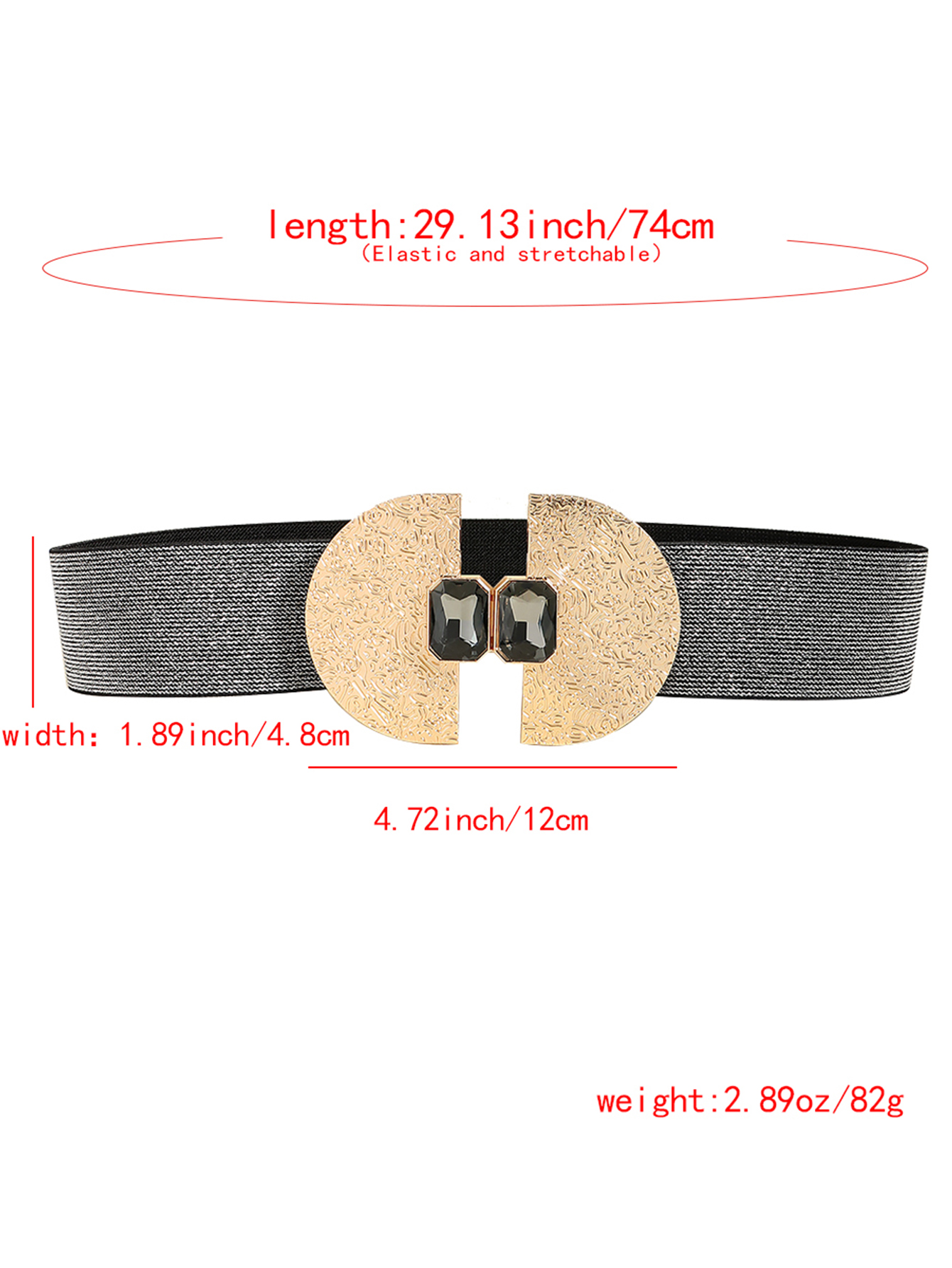 Vintage Style Commute Geometric Elastic Polyester Buckle Elastic Alloy Women's Adults Woven Belts display picture 2
