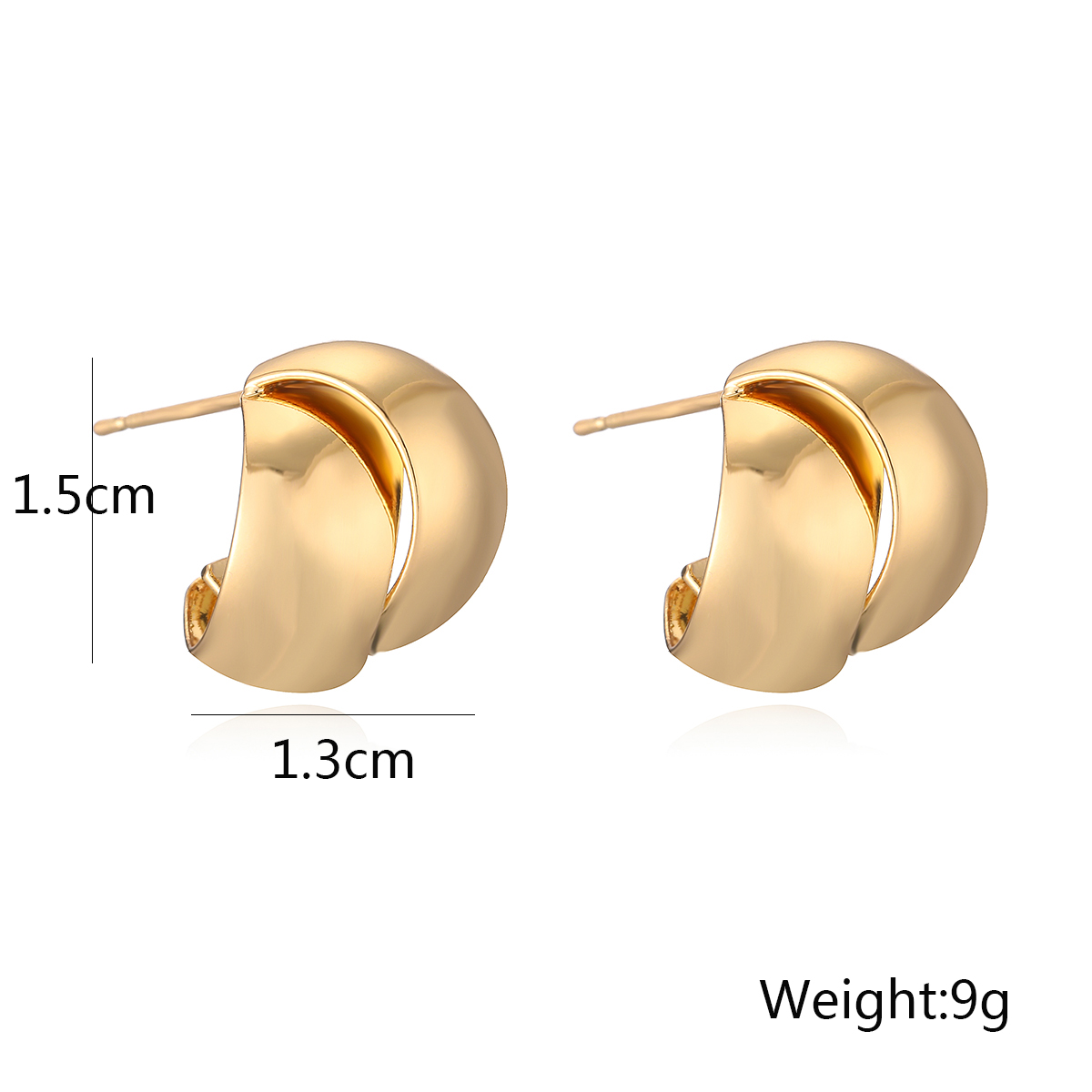1 Pair Simple Style Commute Geometric Water Droplets Inlay Copper Zircon 18K Gold Plated Ear Studs display picture 1