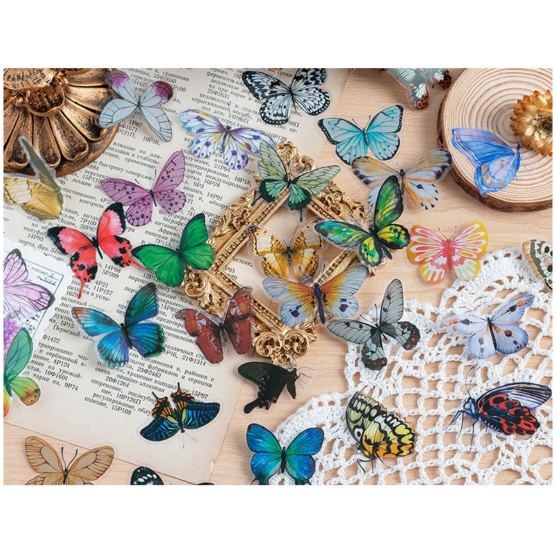 40pcs Animal Butterfly Learning School Graduation PVC Pastoral Washi Tape display picture 10