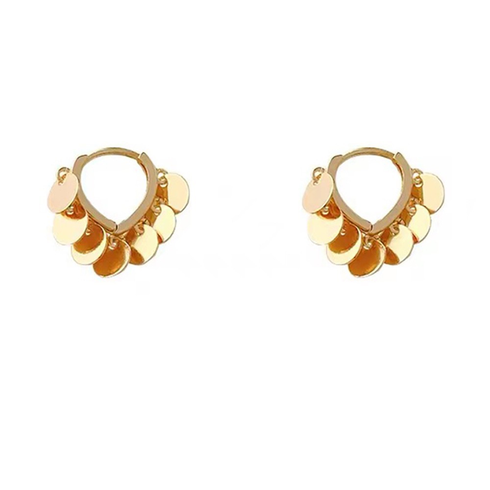 1 Pair Simple Style Round Polishing Copper 18K Gold Plated Hoop Earrings display picture 1