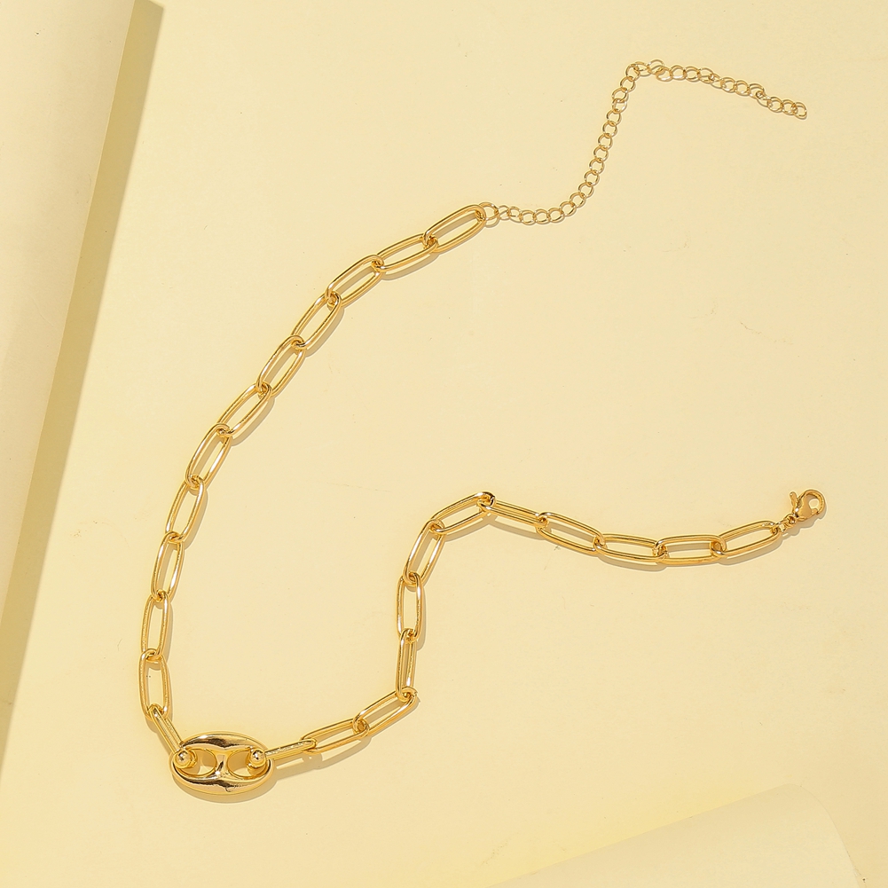 Style Simple Lettre Alliage Plaqué Or 18K Femmes Collier display picture 4