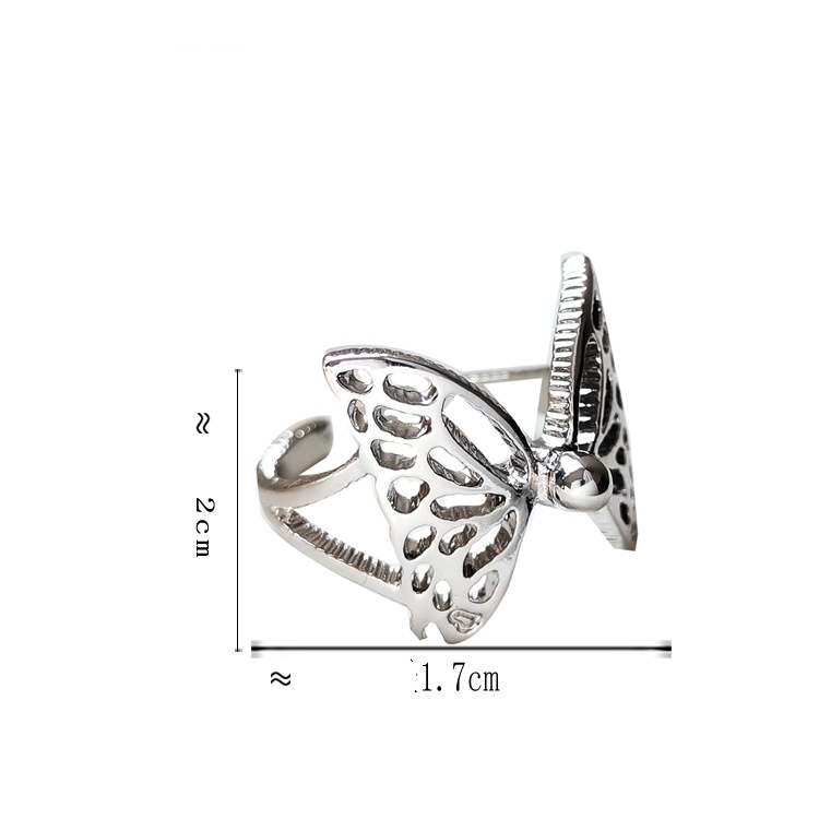 Wholesale Jewelry Simple Style Butterfly Alloy Plating Rings display picture 11