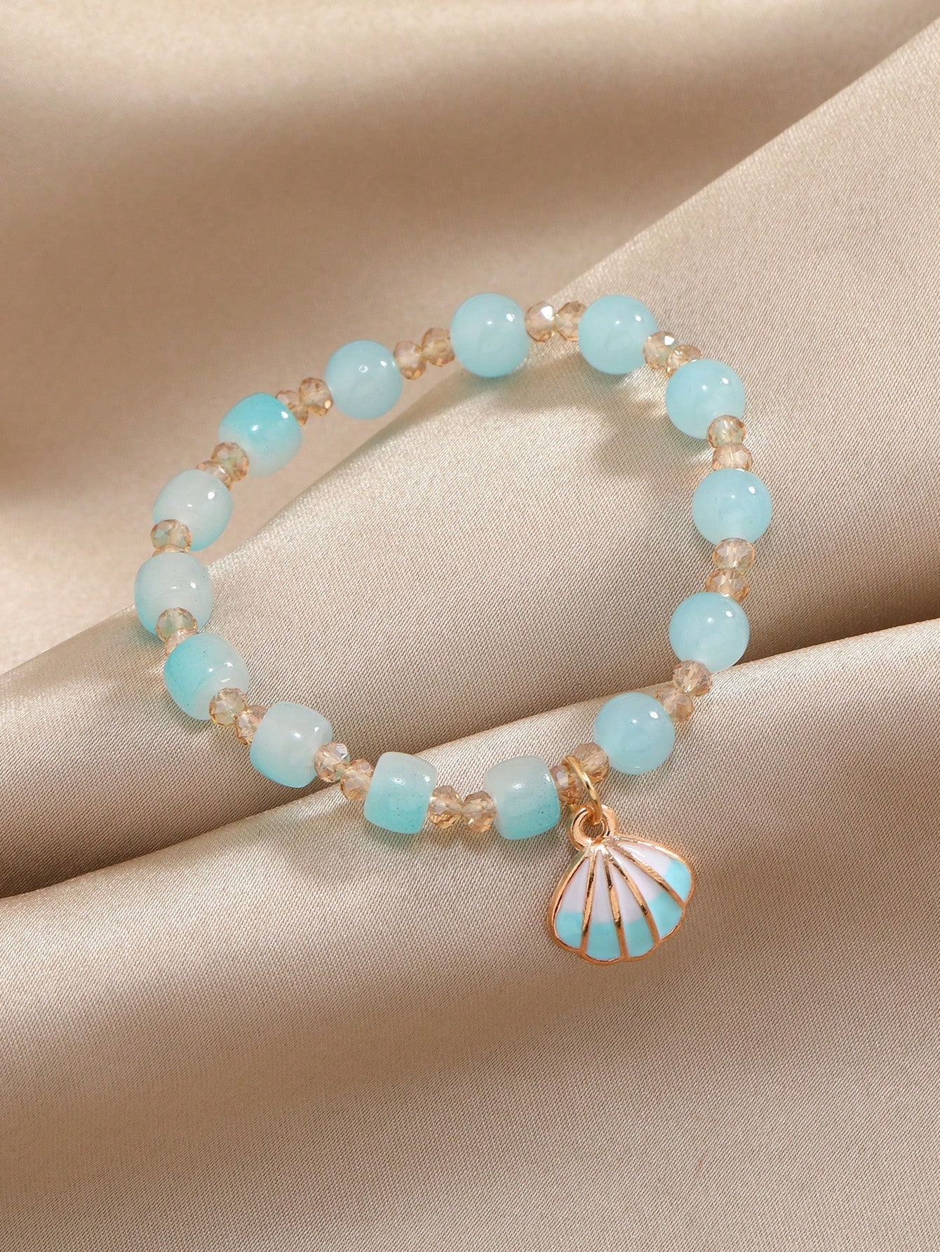Casual Cute Shell Glass Asymmetrical Beaded Women's Bracelets display picture 4