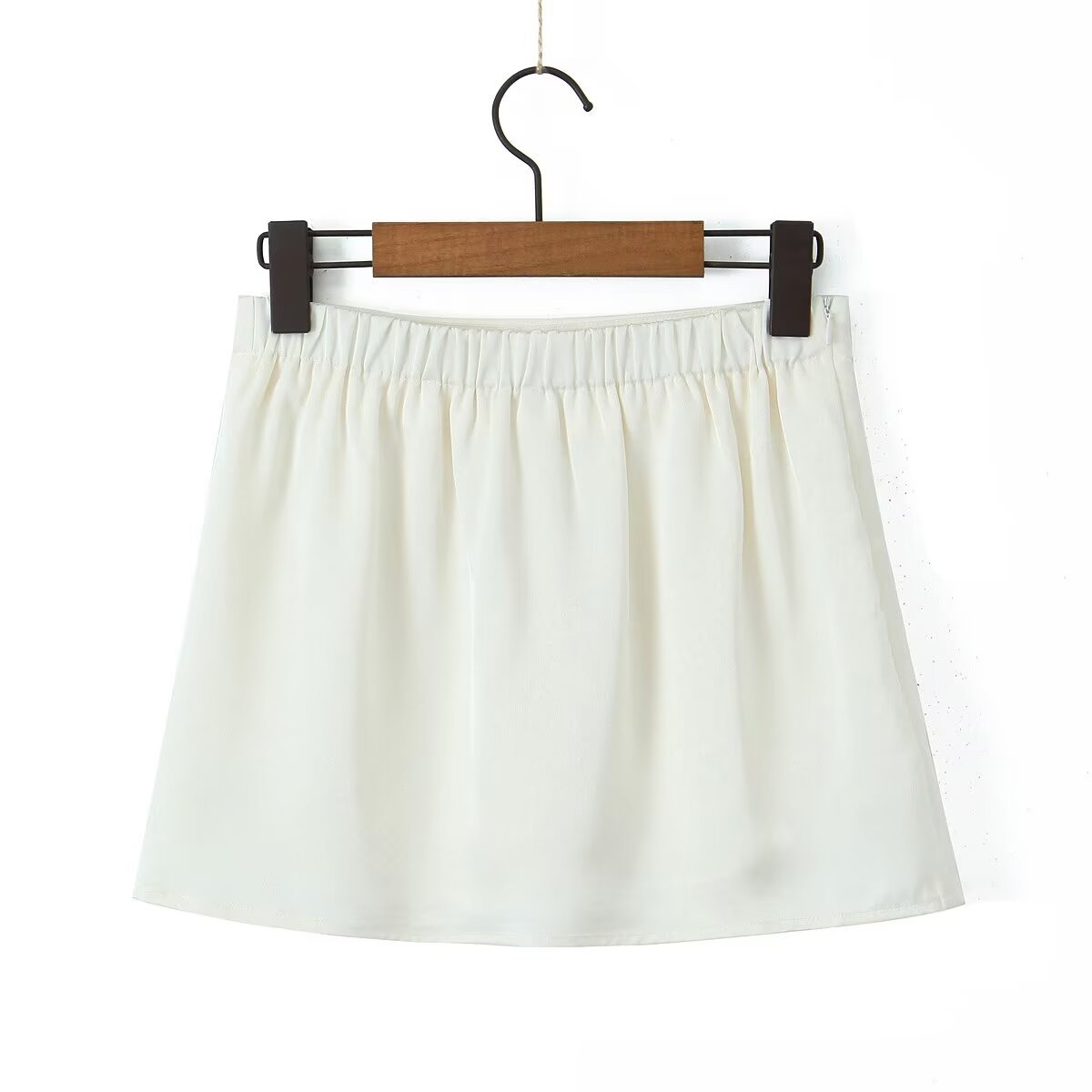 Summer Simple Style Solid Color Polyester Above Knee Skirts display picture 3