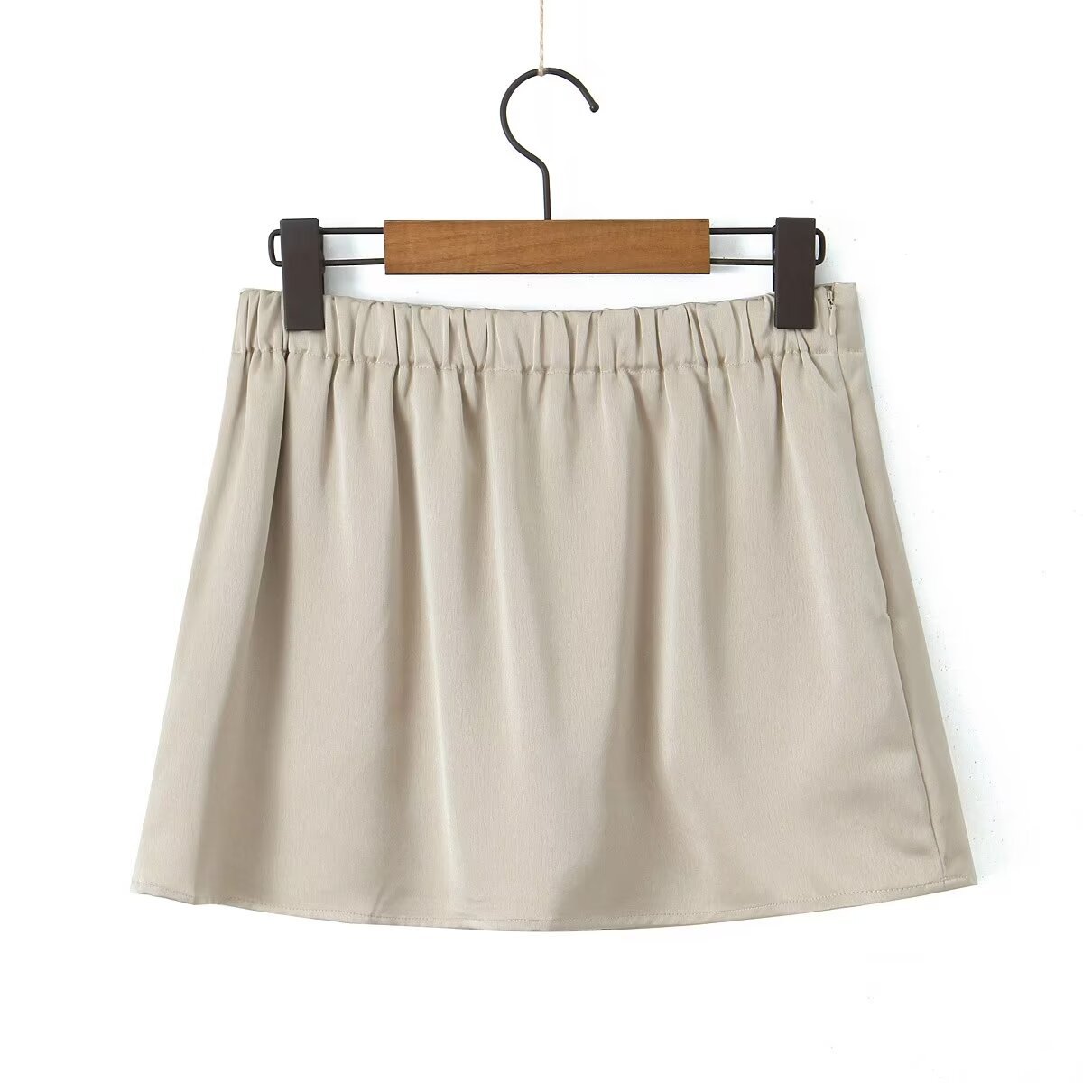 Summer Simple Style Solid Color Polyester Above Knee Skirts display picture 5