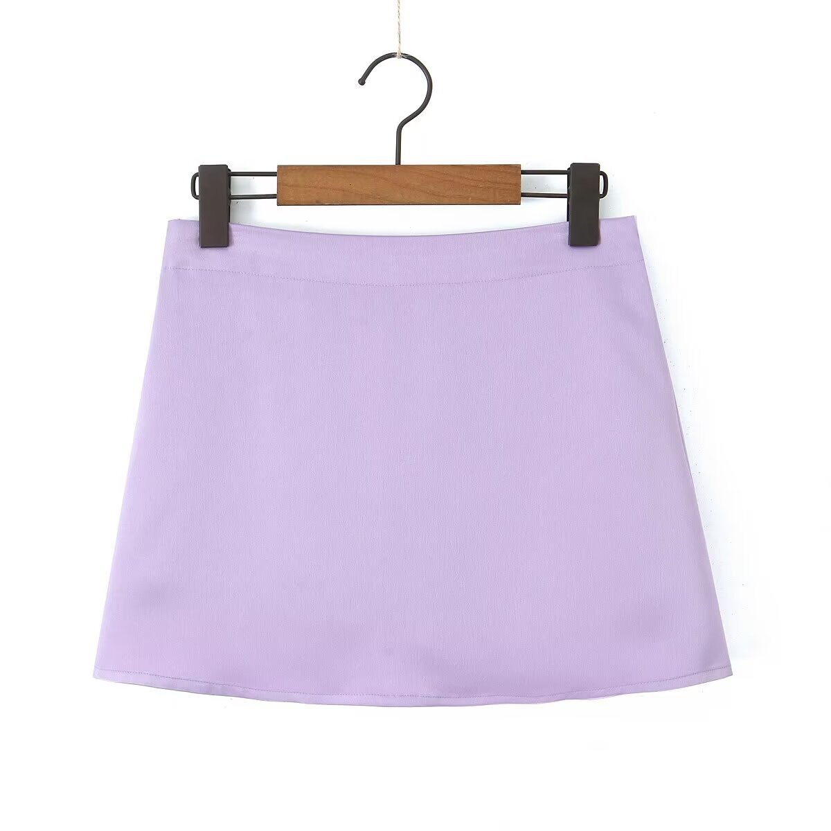 Summer Simple Style Solid Color Polyester Above Knee Skirts display picture 6