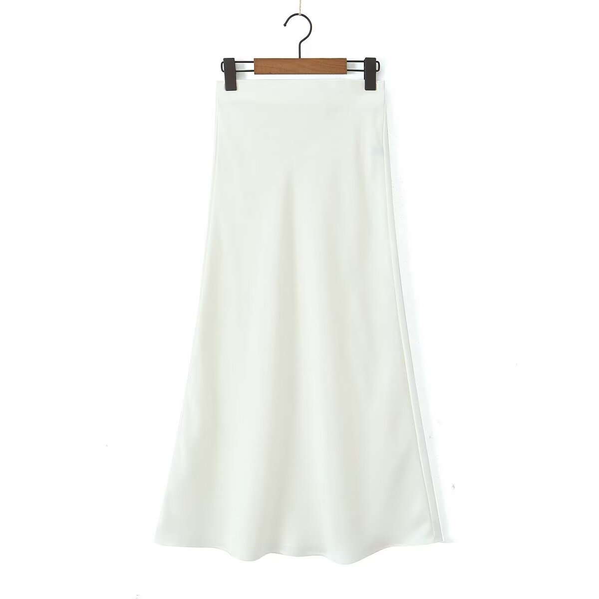 Summer Simple Style Solid Color Polyester Midi Dress Skirts display picture 2