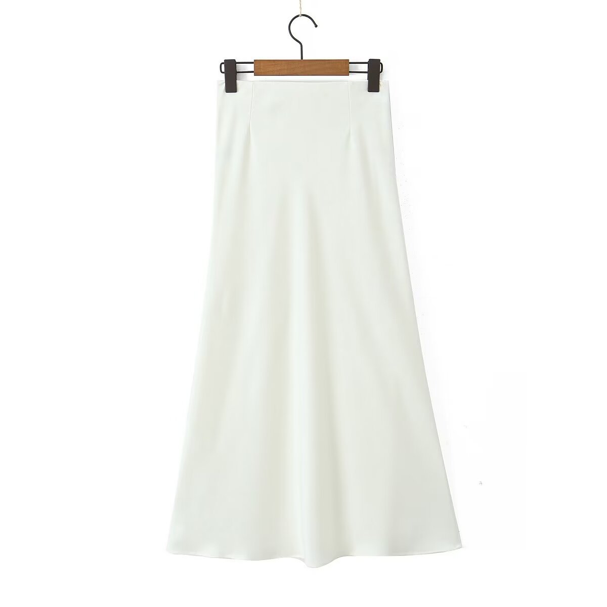 Summer Simple Style Solid Color Polyester Midi Dress Skirts display picture 3