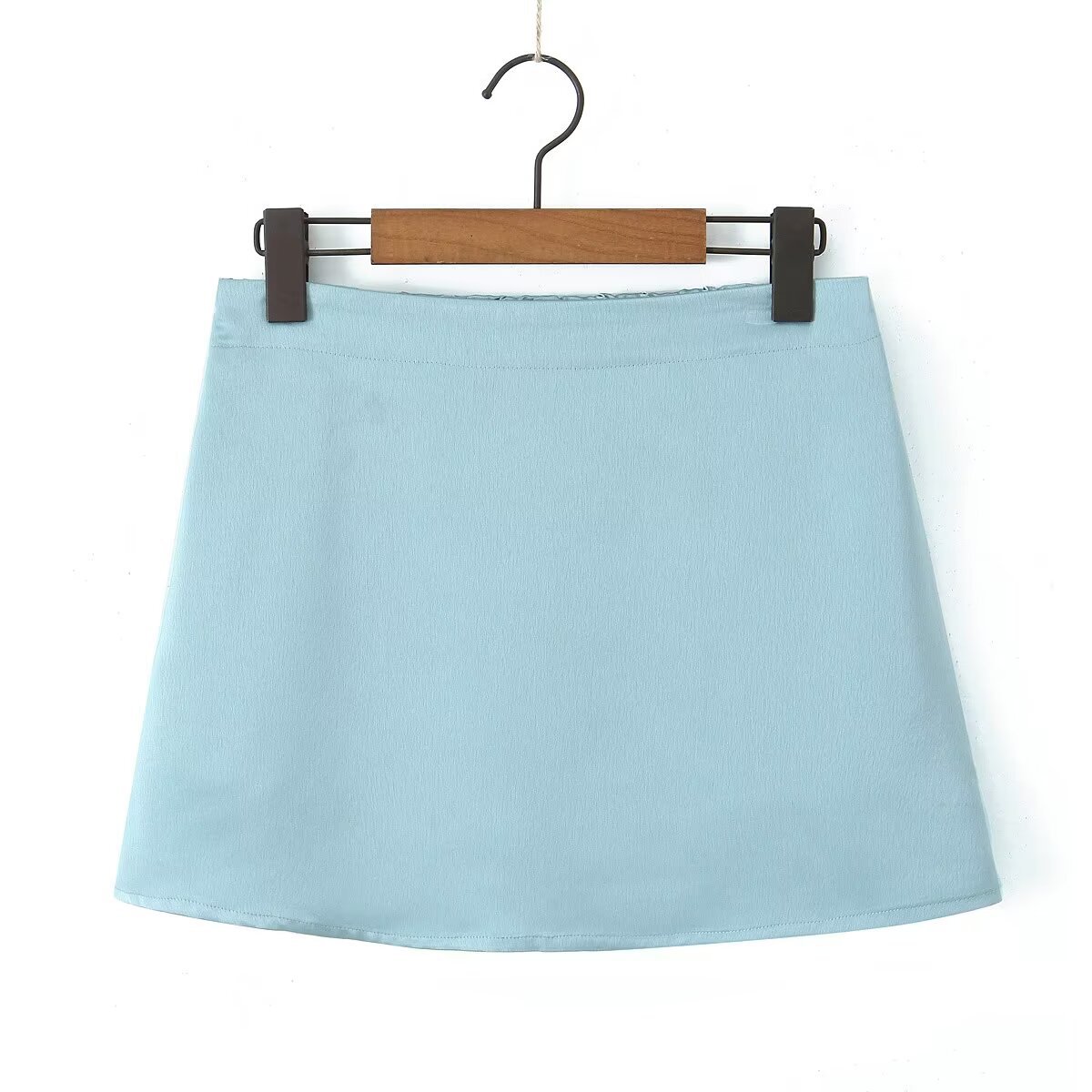 Summer Simple Style Solid Color Polyester Above Knee Skirts display picture 20