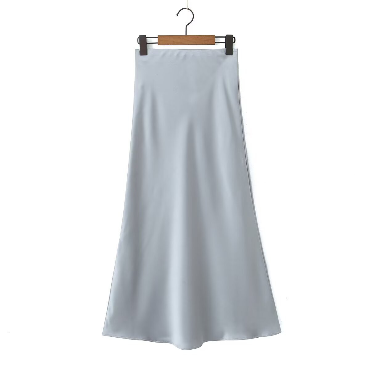 Summer Simple Style Solid Color Polyester Midi Dress Skirts display picture 15