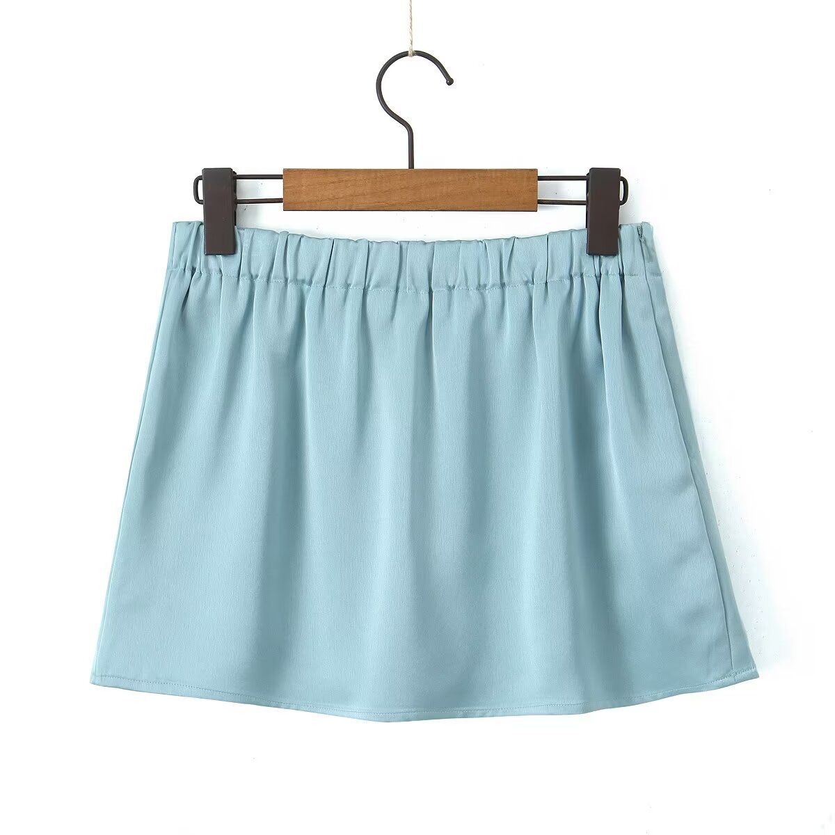 Summer Simple Style Solid Color Polyester Above Knee Skirts display picture 21