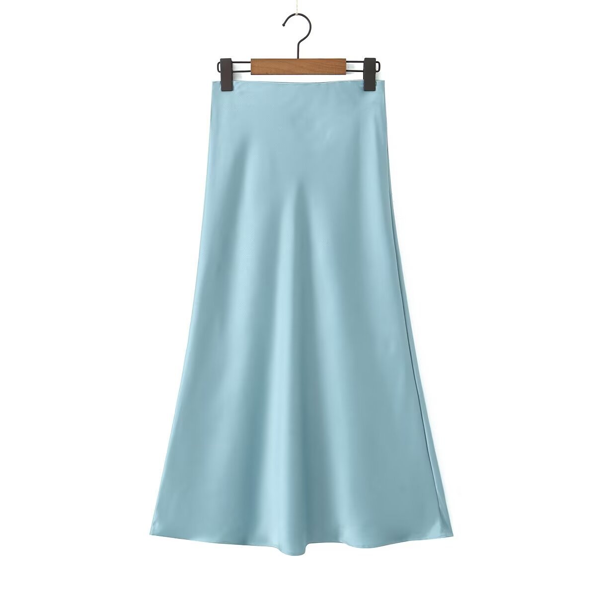 Summer Simple Style Solid Color Polyester Midi Dress Skirts display picture 17