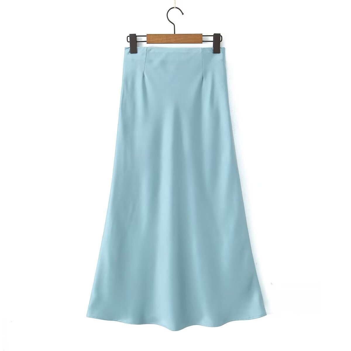 Summer Simple Style Solid Color Polyester Midi Dress Skirts display picture 18
