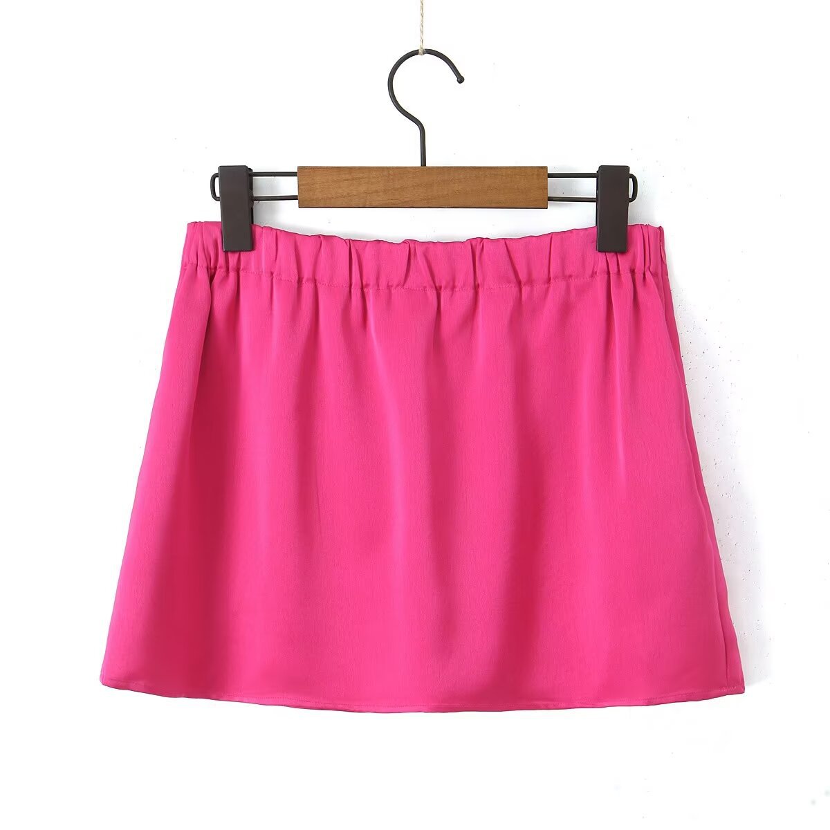 Summer Simple Style Solid Color Polyester Above Knee Skirts display picture 25